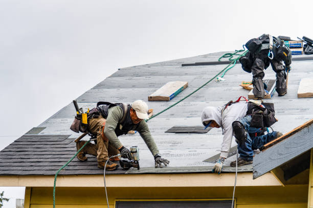 Professional Gutter Installation technician working in Newton Hamilton, PA